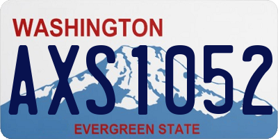 WA license plate AXS1052