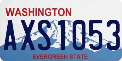 WA license plate AXS1053