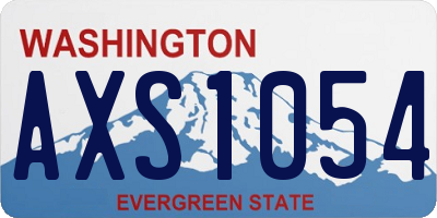 WA license plate AXS1054