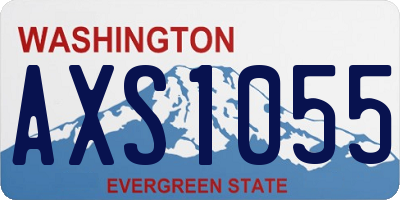 WA license plate AXS1055