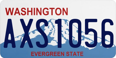WA license plate AXS1056