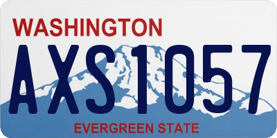 WA license plate AXS1057