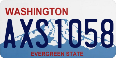 WA license plate AXS1058