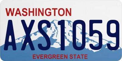 WA license plate AXS1059