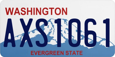 WA license plate AXS1061