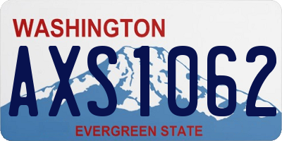 WA license plate AXS1062