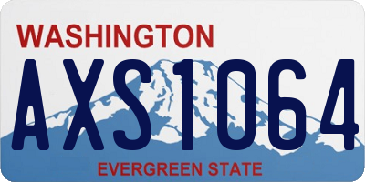 WA license plate AXS1064