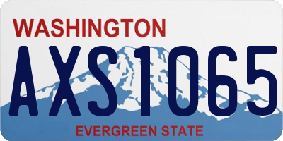 WA license plate AXS1065