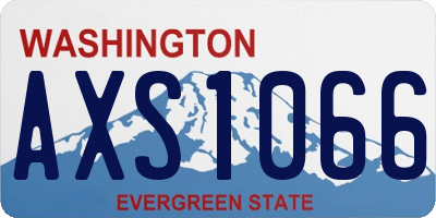 WA license plate AXS1066