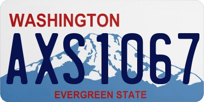 WA license plate AXS1067