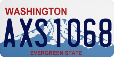 WA license plate AXS1068