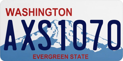 WA license plate AXS1070