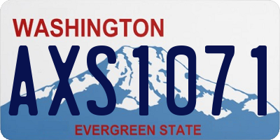 WA license plate AXS1071
