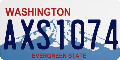 WA license plate AXS1074