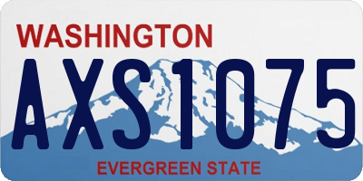 WA license plate AXS1075