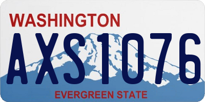 WA license plate AXS1076