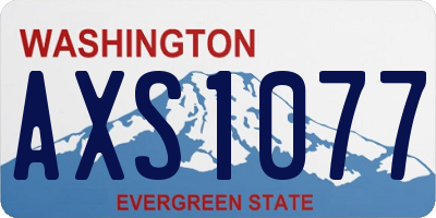 WA license plate AXS1077