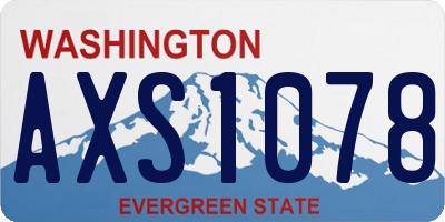 WA license plate AXS1078