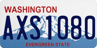 WA license plate AXS1080