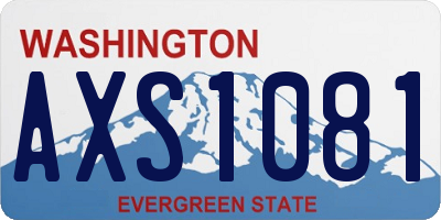 WA license plate AXS1081