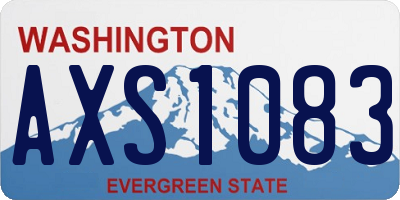 WA license plate AXS1083