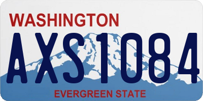 WA license plate AXS1084