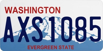 WA license plate AXS1085