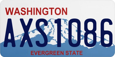 WA license plate AXS1086