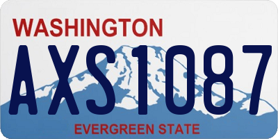 WA license plate AXS1087