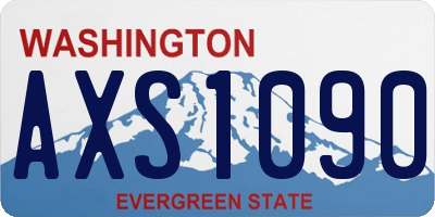 WA license plate AXS1090