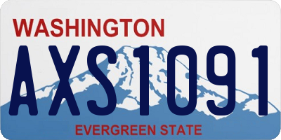 WA license plate AXS1091