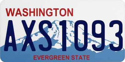 WA license plate AXS1093