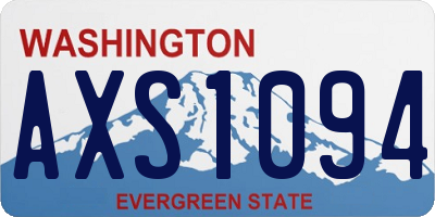 WA license plate AXS1094