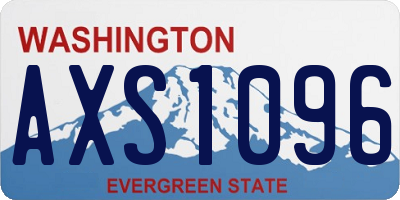 WA license plate AXS1096