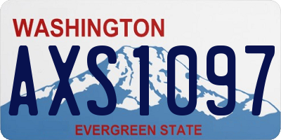 WA license plate AXS1097
