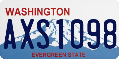WA license plate AXS1098