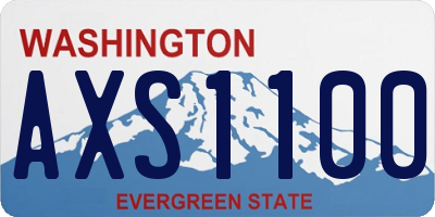 WA license plate AXS1100