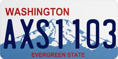 WA license plate AXS1103