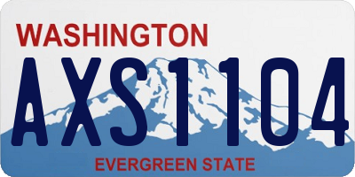 WA license plate AXS1104