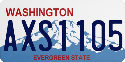 WA license plate AXS1105