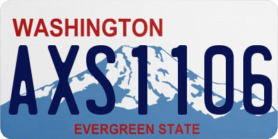 WA license plate AXS1106