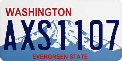 WA license plate AXS1107