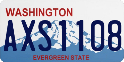WA license plate AXS1108