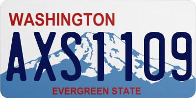 WA license plate AXS1109