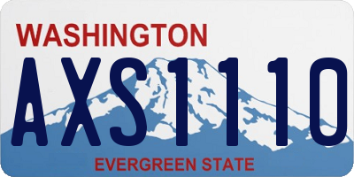 WA license plate AXS1110