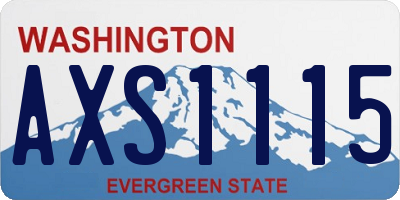 WA license plate AXS1115