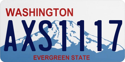 WA license plate AXS1117