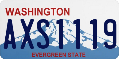 WA license plate AXS1119