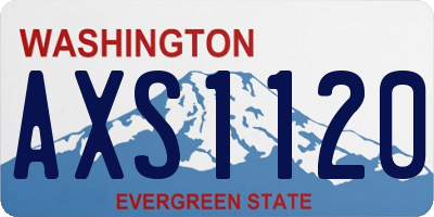 WA license plate AXS1120
