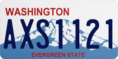 WA license plate AXS1121